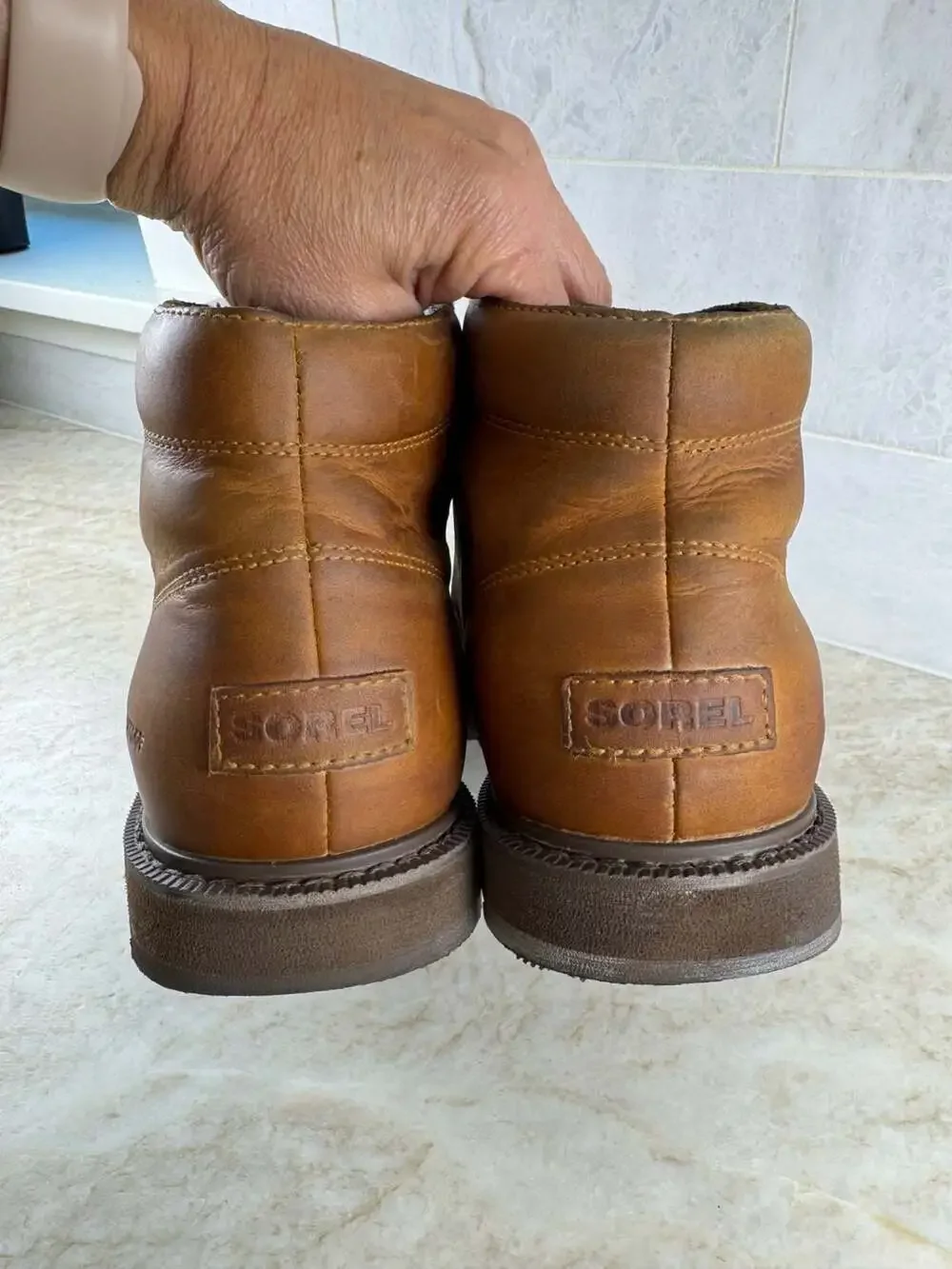 Sorel Madson II Chukka Waterproof Boots Men’s 9.5 Cashew Tobacco Leather